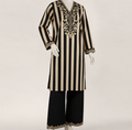 Multicolor silk embroidered co-ord set