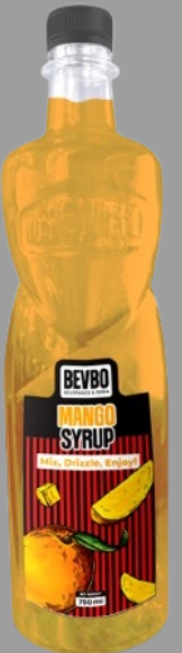 Bevbo Mango Syrup For Bubble Tea And Fruity Drinks | 750ml Food-Safe Bottle | Bubble Tea Supply Pakistan