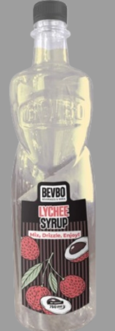 Bevbo Lychee Syrup For Bubble Tea And Fruity Drinks | 750ml Food-Safe Bottle | Bubble Tea Supply Pakistan