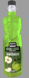 Bevbo Green Apple Syrup For Bubble Tea And Fruity Drinks | 750ml Food-Safe Bottle | Bubble Tea Supply Pakistan