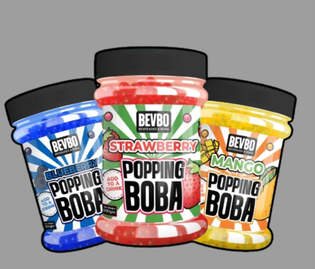 Mango Passionfruit Popping Boba – Juice-Filled Bursting Pearls for Bubble Tea, Smoothies & Desserts | Ready-to-Use | Bevbo