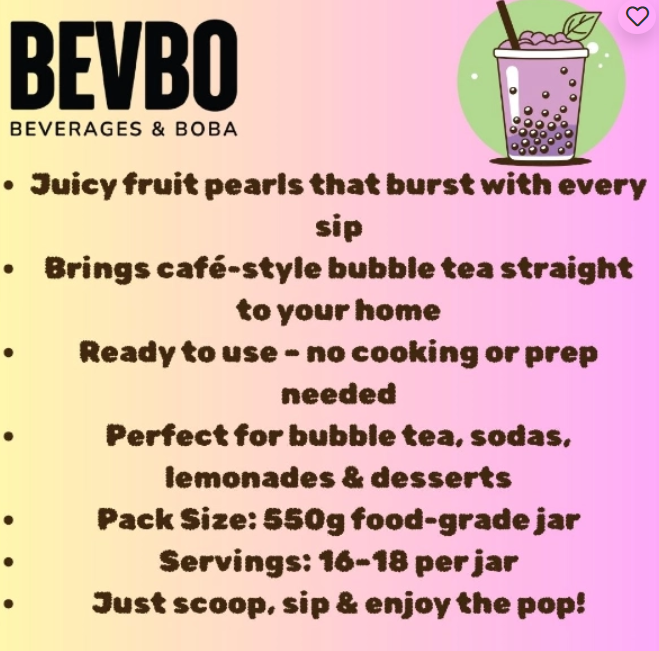 Green Apple Popping Boba – Juice-Filled Bursting Pearls for Bubble Tea, Smoothies & Desserts | Ready-to-Use | Bevbo