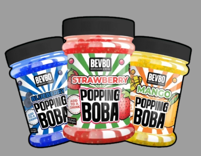 Blueberry Popping Boba – Juice-Filled Bursting Pearls for Bubble Tea, Smoothies & Desserts | Ready-to-Use | Bevbo